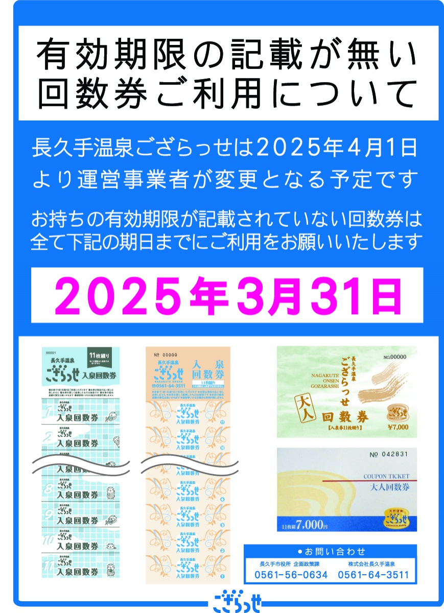 愛知県 長久手温泉 ござらっせ 11枚綴 回数券 2冊 - その他